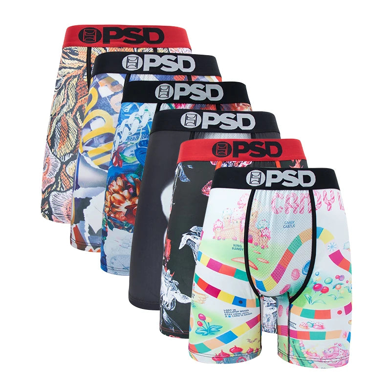 6Pcs Men’s Fashion Print Boxer Briefs