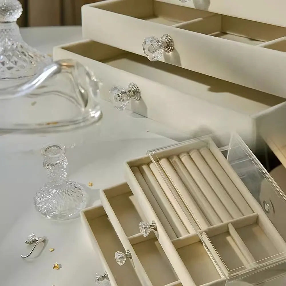 High-Capacity Three-Layer Jewelry Storage Box