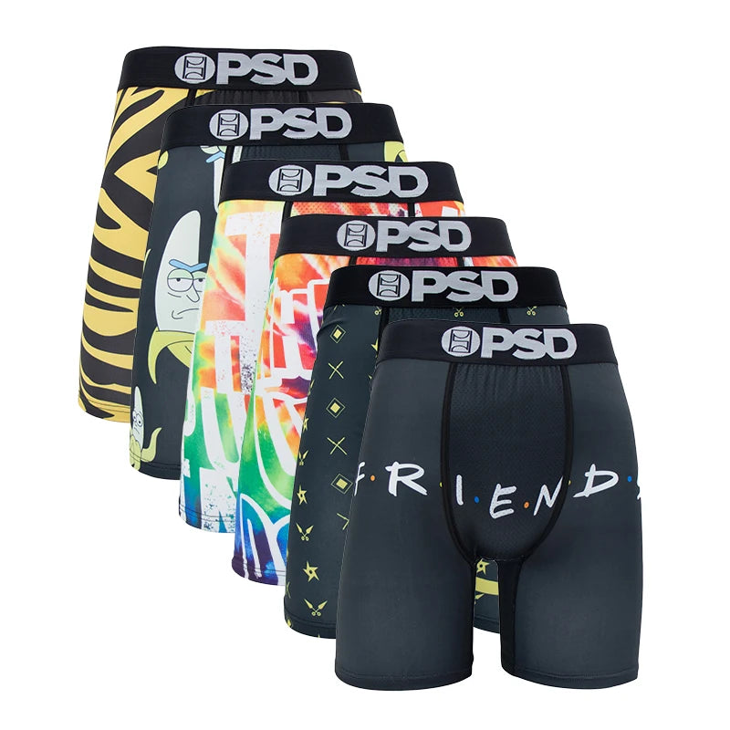 6Pcs Men’s Fashion Print Boxer Briefs