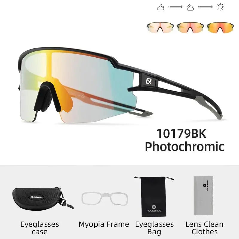 ROCKBROS Photochromic Cycling Sports Glasses