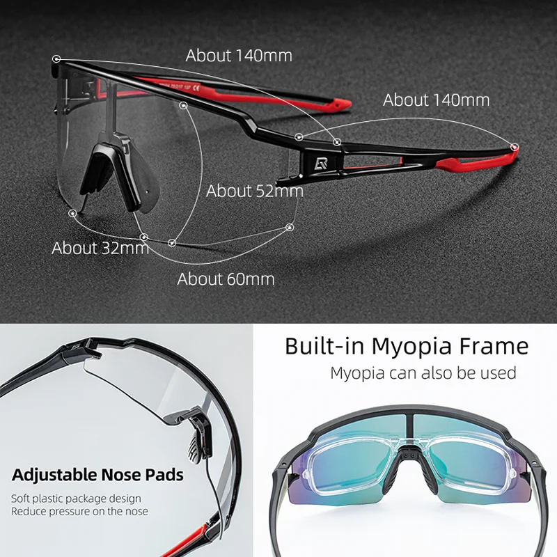 ROCKBROS Photochromic Cycling Sports Glasses