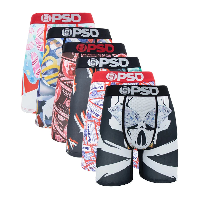 6Pcs Men’s Fashion Print Boxer Briefs