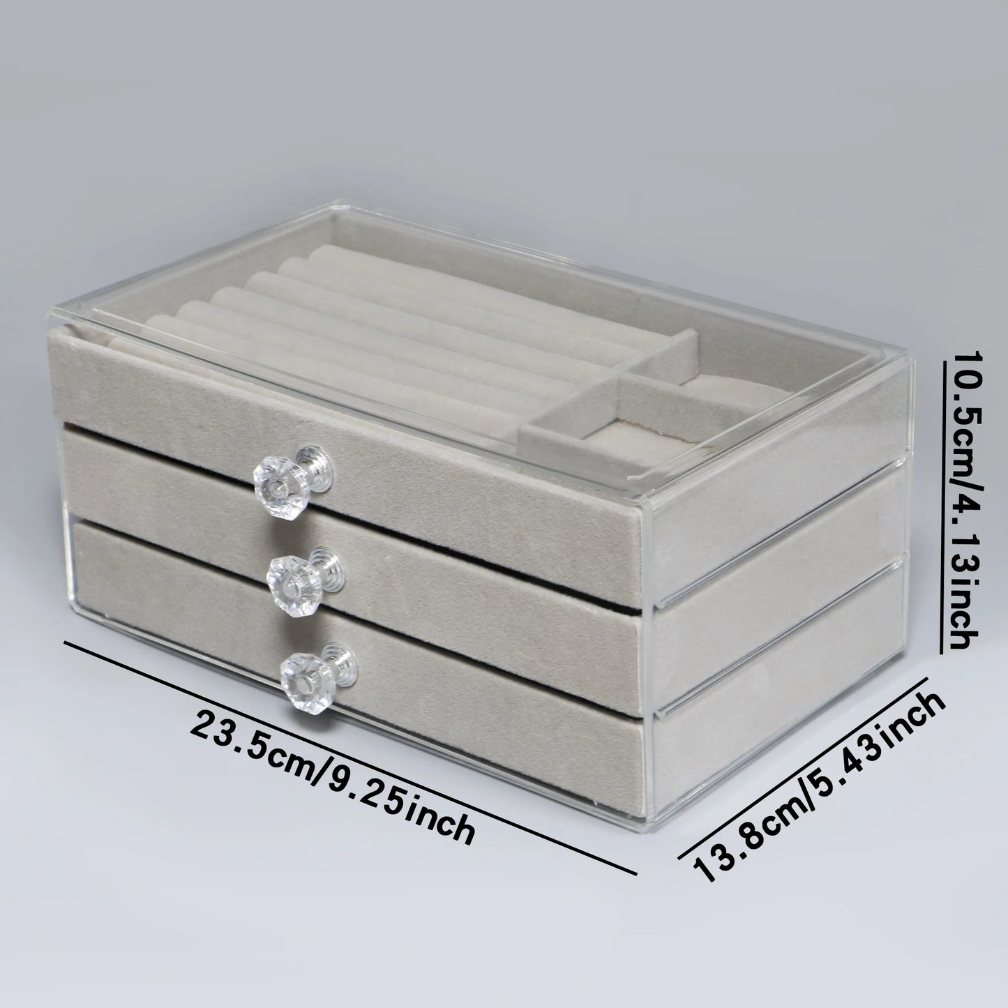 High-Capacity Three-Layer Jewelry Storage Box