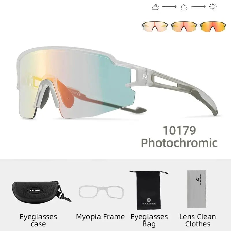 ROCKBROS Photochromic Cycling Sports Glasses