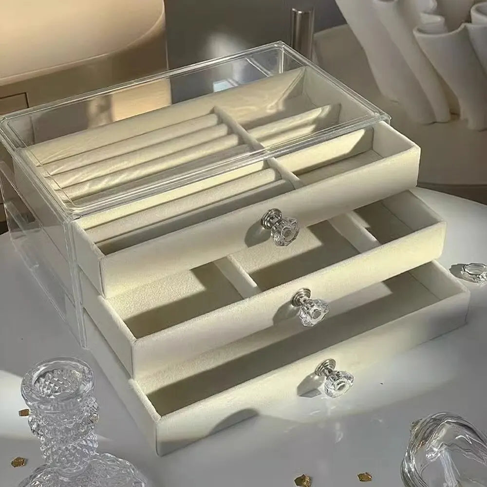 High-Capacity Three-Layer Jewelry Storage Box