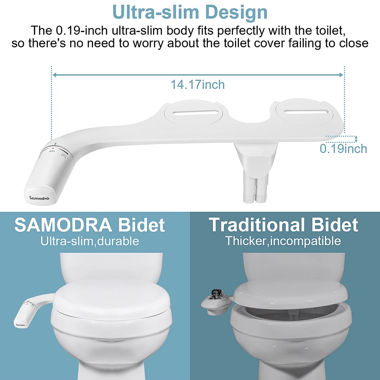 Ultra-Slim Bidet Attachment