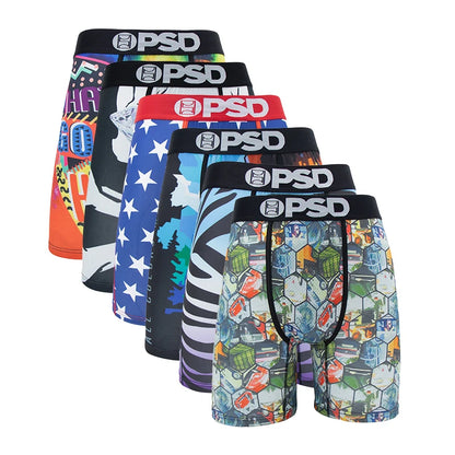 6Pcs Men’s Fashion Print Boxer Briefs